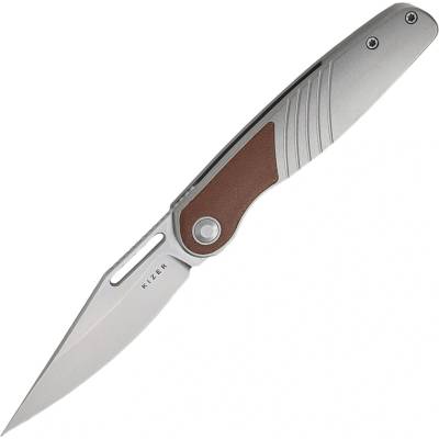 Kizer Raze S45VN, bublinkové stonewashed, plná zrna kůže & Ti Ki3720A2