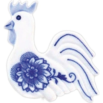 Cibulák veľkonočná ozdoba kohútik zápich 7 x 6 cm originálny cibuľový porcelán Dubí, 1.