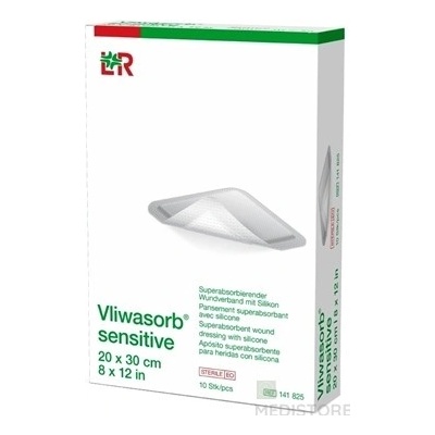 Vliwasorb sensitive Krytie na rany 20 x 30 cm superabsorpčné, sterilné, so silikónom 10 ks - 227932