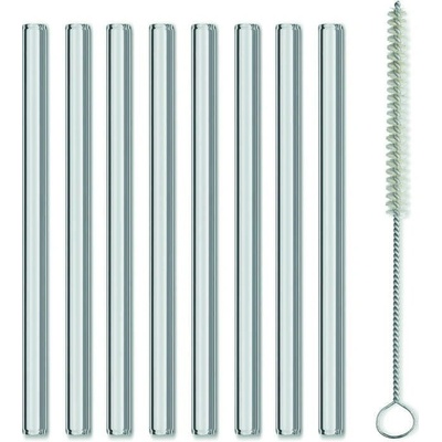KELA KELA Slamky sklenené s čistítkom GRACE 15 cm súprava 9 ks KL-12537 (KL-12537)