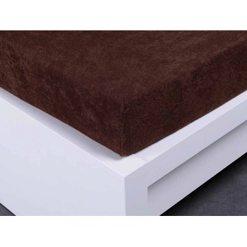 Xpose Froté prostěradlo Exclusive tmavě hnědé 140x200