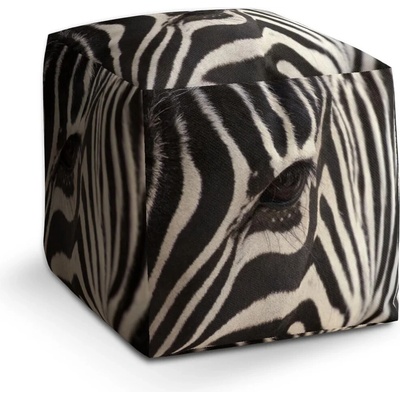Sablio Taburet Detail zebra: 40x40x40 cm