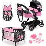 Bayer Doll stroller XEO, crib, sleeping bag black with accessories 17060AB
