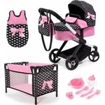 Bayer Doll stroller XEO, crib, sleeping bag black with accessories 17060AB