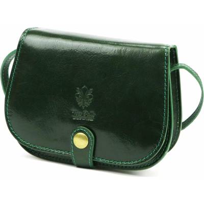Dámska malá kožená crossbody kabelka zelená na telefón Florence ART. 882