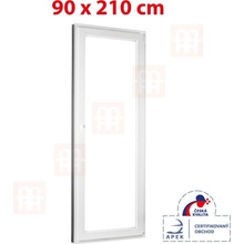 Okna-Hned.sk dvere 90x210 cm biele balkónové otváravé aj sklopné pravé