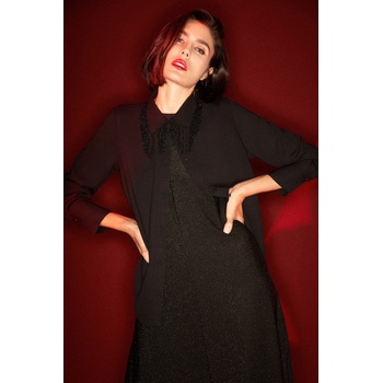 Moodo Черна блуза с ръчно пришити мъниста Moodo Moodo | Cheren | ЖЕНИ | XXL