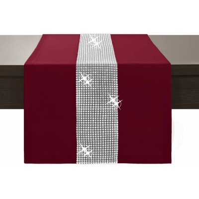 Mondo Běhoun Glamour se zirkony bordó Bordó 40x140 cm