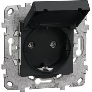 Schneider Electric КОНТАКТ ШУКО 2М ip44 new unica nu508254 АНТРАЦИТ (nu508254)