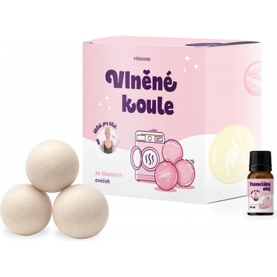 Úklid pro klid Vlněné koule do sušičky - bílé - 3 ks Vůně: Tea tree – Zbozi.Blesk.cz
