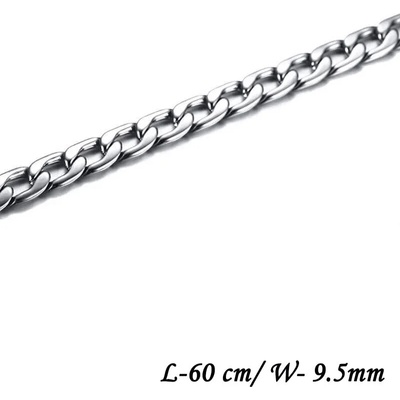 Talitha Сребрист масивен ланец