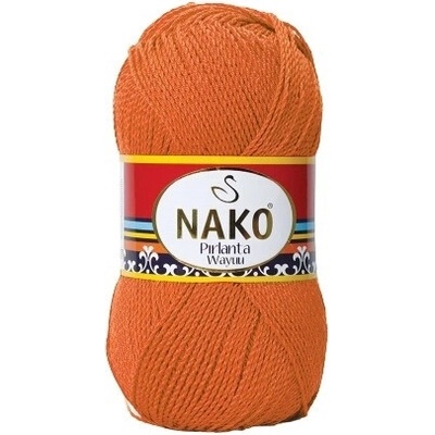 Nako Pletací příze Nako Pirlanta Wayuu 11255 - oranžová, mikrovlákno