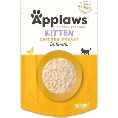 Applaws Natural Kitten ve vývaru 48 x kuřecí prsa 50 g