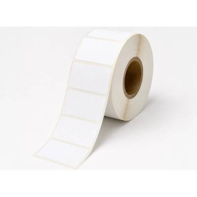 Papierová Etiketa 50 mm x 35 mm, Matný papier, Biela, Dutinka 76 mm, 3000 ks/kotúč, Permanentné lepidlo