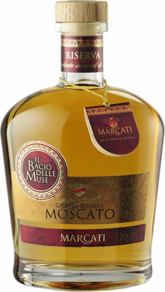 Grappa Marcati MOSCATO RISERVA BACIO DELLE MUSE 40% 0,7 l (čistá
