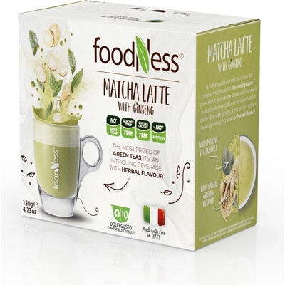 FoodNess Zdravý nápoj Ženšen & Matcha čaj kapsle 10 ks