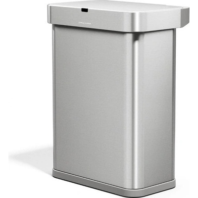 Simplehuman bezdotykový odpadkový kôš SENSOR 58 L hlasové ovládanie nerezová oceľ ST2047