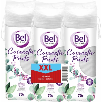 Bel Face & Body odličovací tampony výhodné balení 3x70 ks