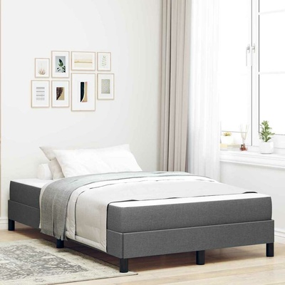zahrada-XL 3398473 Postel s boxspringem s matrací Tmavě šedá textil