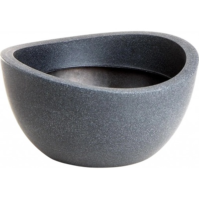 Scheurich Plastový květináč nízký venkovní 40 cm černý