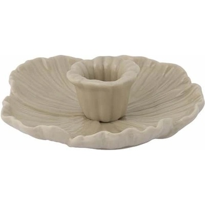 Storefactory Keramický svícen BOTANIK Beige small, béžová barva, keramika