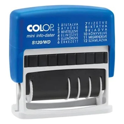 COLOP Печат с дата и текст с 12 текста, colop "s120/wd" 01051254 (01051254)