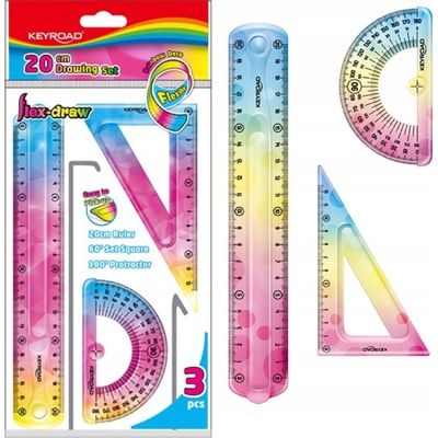 GEOMETRICKÁ SÚPRAVA KEYROAD RAINBOW DECO MIX FARIEB