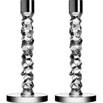 Orrefors Свещници за класически свещи Carat 24, 2 см сребърни 2 бр (6590162)