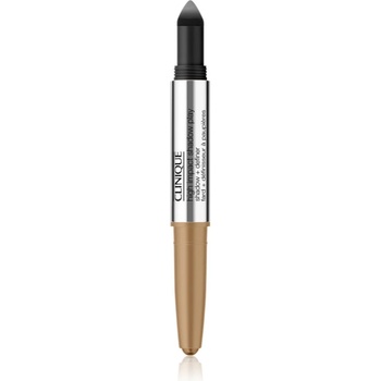 Clinique High Impact Shadow Play Shadow & Definer сенки за очи в молив дуо цвят Sparkling wine + Caviar 1.9 гр