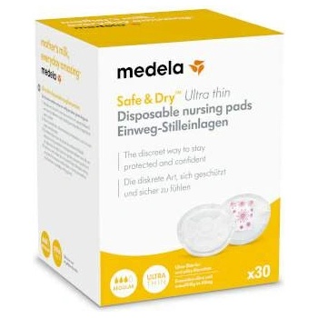 Medela Подплънки за кърма Safe & Dry Ultra Thin 30 бр (7612367063104)