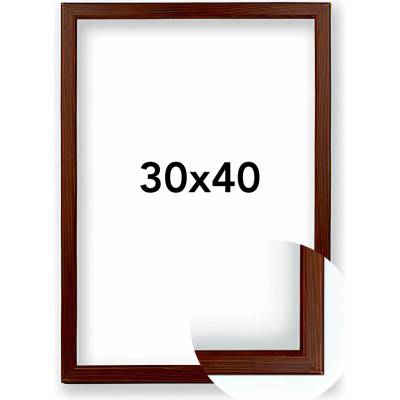 Fotorámeček 23 Rozměr: 30 x 40 cm, Barva: Tmavě hnědá, Typ zasklení: Plexi
