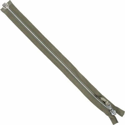 Zips jednocestný plastový dĺžka 45cm OLIV