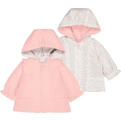 MAYORAL Яке против вятър 2 лица Бебешко розов и бяло с точки за новородено момиче Mayoral