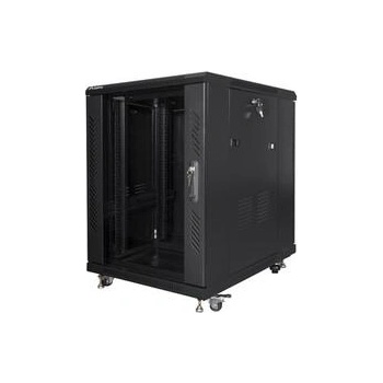 Lanberg Комуникационен шкаф, Lanberg rack cabinet 19" free-standing 15U/600x800 (flat pack) black (FF01-6815-12B)