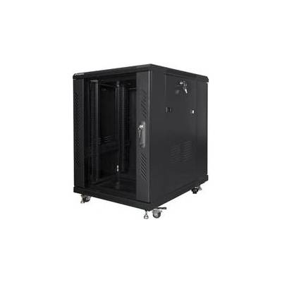 Lanberg Комуникационен шкаф, Lanberg rack cabinet 19" free-standing 15U/600x800 (flat pack) black (FF01-6815-12B)