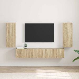 vidaXL TV стенен шкаф 2 бр. Сонома Инженерна дървесина (892294)