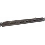 Securitynet Cat. 6 panel 19 inch 1U 24xRJ45 UTP black with shelf CCAS-PA6-24UTP-O