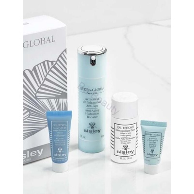 Sisley Hydra-Global Discovery Program dárková sada pleťový krém Hydra-Global Intense Anti-Aging Hydration 40 ml + odličovač tváře Eau Efficace Gentle Make-Up Remover 30 ml + pleťová maska Express Flow
