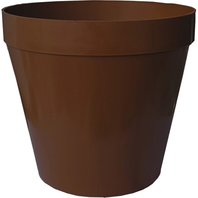 Kinekus Kvetináč klasický plastový, 14cm, hnedý