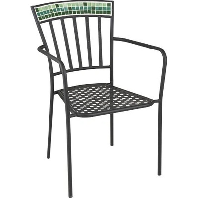 J-Line by Jolipa Kovová zahradní židle Square Mosaic 53 x 57 x 85 cm