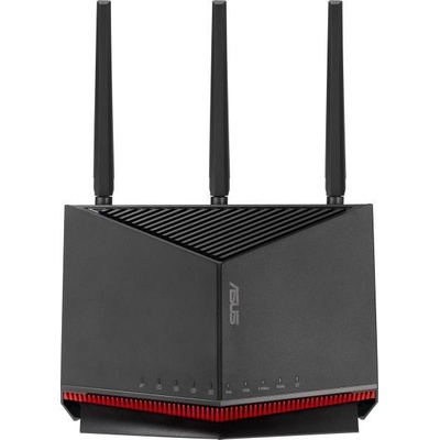 Gaming Wireless Router RT-BE86U BE6800 Dual-Band Quad-Core 2.6GHz CPU 256MB/1GB Flash/RAM 4K-QAM MLO 10G port 2.5G quad-port AiProtection Pro Adaptive QoS VPN Fusion Instant Guard I (90IG08W0-MO9A0V)