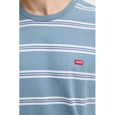 Levi's Памучна тениска Levi's SS ORIGINAL HM TEE в синьо с десен 56605 (56605.0263)