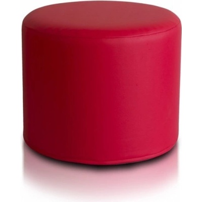 ECOPUF Taburetka - ROLLER - ekokoža E6 - Červená