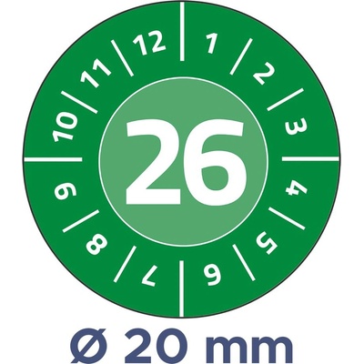 Avery Zweckform 6943-2026 Revizní štítky 20 mm 120 ks zelené