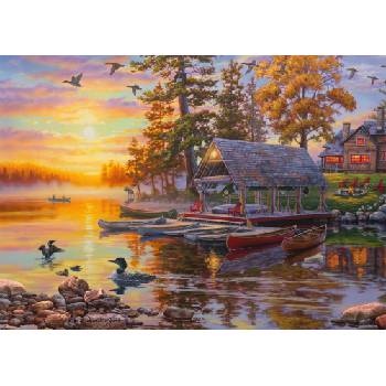 Image 1 of Schmidt Spiele - Puzzle Bush: Boathouse with canoes II - 1 000 piese