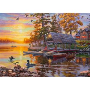 Schmidt Spiele - Puzzle Bush: Boathouse with canoes II - 1 000 piese