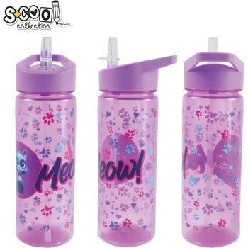S. COOL Пластмасова бутилка за вода scool meow