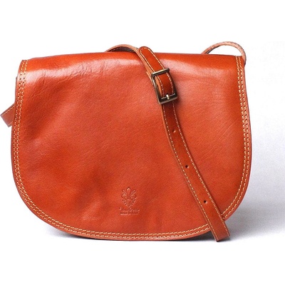 Velká kožená crossbody kabelka MAX světlehnědá