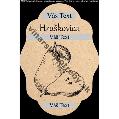 Etiketa hruškovica vz6