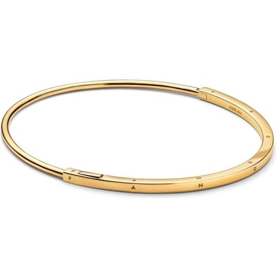 PANDORA zlatý pevný náramek Signature s I-D 2 552227C00-2